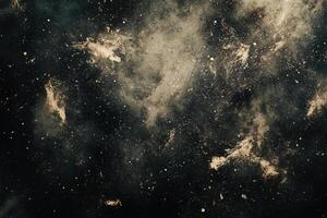 Abstract space background with glowing nebulae and stars. photo