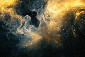 Abstract nebula with swirling gas and stars. photo