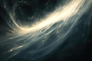 A swirling nebula of light and dust creates a beautiful and ethereal pattern in space. photo