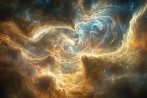 Swirling Nebulae in a Colorful Cosmic Dance. photo