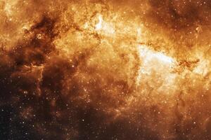 A swirling mass of gas and dust in a galaxy, illuminated by the light of stars. photo