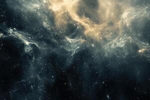 Abstract cosmic background with swirling nebulae and stars. photo
