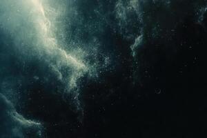 Abstract cosmic background with white nebulae and faint stars. photo