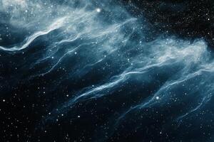 Abstract cosmic clouds of gas and dust in a deep space nebula with stars. photo