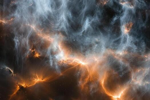 Abstract cosmic clouds in a dark sky. photo
