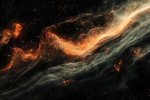 Abstract cosmic nebula with swirling clouds of gas and dust. photo