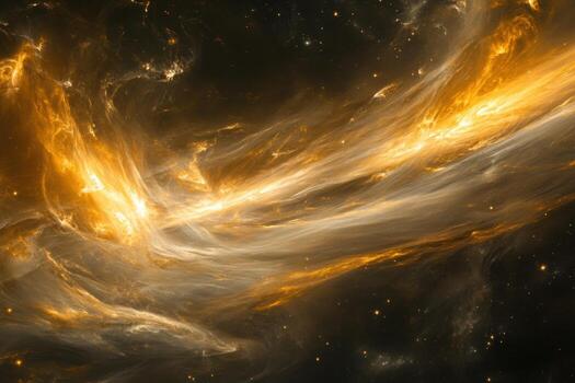Abstract swirling nebula with bright light. photo