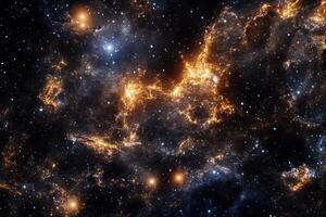 Cosmic Nebula with Glowing Stars. photo