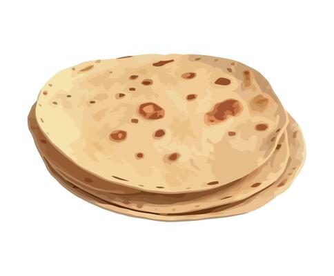 fresh pita bread traditional icon isolated