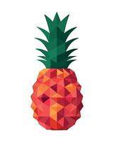 Fresh pineapple, ripe and juicy summer delight icon isolated vector