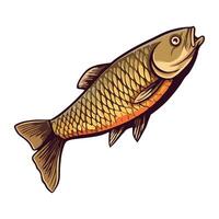 Fresh carp seafood icon design isolated vector