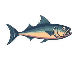 Fresh fish animal sea icon isolated vector