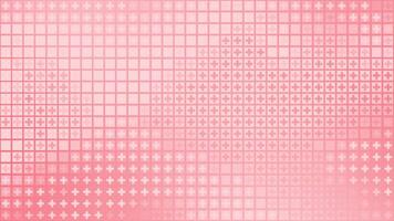 Red color square shapes with plus sign modern design geometrical background video
