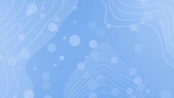 Royal blue color wavy parallel lines with moving bokeh particles modern design background video