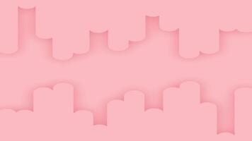 Red color simple and clean cylindrical shapes moving in opposite direction modern design geometrical background video