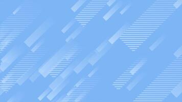 Royal blue color diagonally moving rectangular shapes with parallel lines modern design geometrical background video