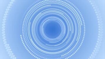 Royal blue color flying through rotating circular dots 3D depth tunnel modern design seamless background video