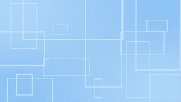 Royal blue color square shaped outline wiggling movement modern geometrical loop able background video
