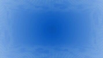 Royal blue color circular dots halftone 3D space futuristic hi-tech 3D background video
