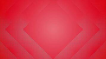 Red color circular dots halftone triangle shaped modern design geometrical background video