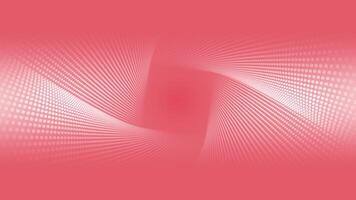 red color rotating square shaped 3D tunnel halftone pattern with bokeh particles modern design futuristic background video