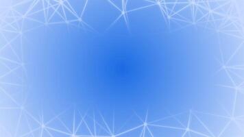 Royal blue color simple lines and dots plexus design blank space modern polygonal loop able background video