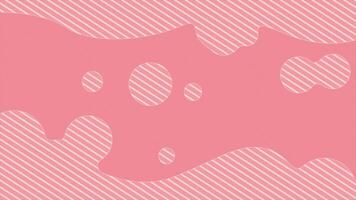 Red color repeating parallel lines with moving fluid design geometrical background video