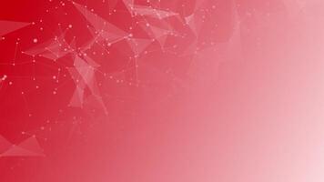 red color simple lines and dots plexus design modern polygonal loop able background video