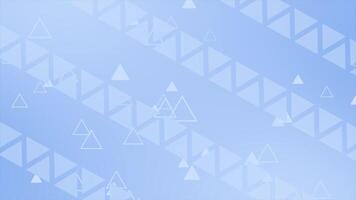 Royal blue color multiple triangular shapes moving upwards with zig- zag pattern abstract modern design geometrical background video