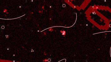 abstract Multiple shapes and grains moving over black background, vintage grainy loop able noise background video