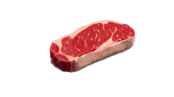 raw steak meat icon on transparent background png