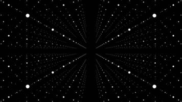 White and Black color 3d slowly moving hi-tech particles in cyberspace futuristic design technology background video