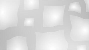 White color wiggling square shapes abstract design modern pattern loop able geometrical background video