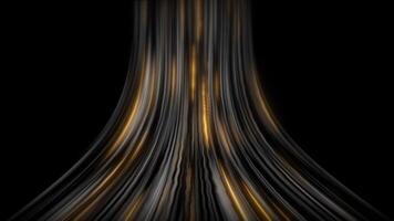 White and Black color 3d flowing lines with glowing golden lines modern design futuristic 3d background video