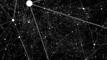 White and Black color simple web like structure mesh pattern with cyberspace plexus design loop able geometrical background for presentation video