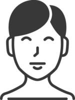 A man's face with a black background vector