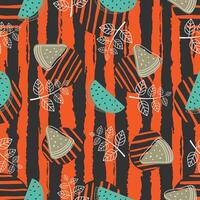 summer watermelon abstract textile pattern vector