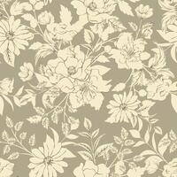 seamless retro color flower pattern vector