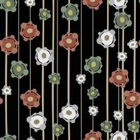 abstract circle flower line pattern vector