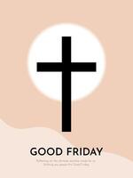 Good friday cross illustration vector