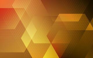 abstract orange gradient diagonal light and line hexagon shape decoration background. eps10 vector