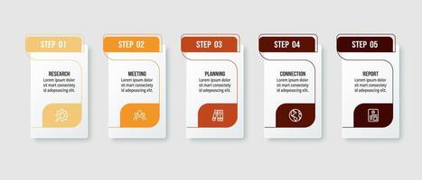 Infographic template for presentation. vector