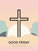 Good friday cross illustration vector