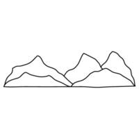 Mountain view line vector