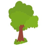 Tree plant with grass vector