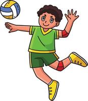 Volleyball Player doing Jump Serve Illustration vector