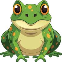 Curious Frog Character Available on EPS File vector