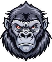 Fierce Gorilla Head Art Available on EPS File vector