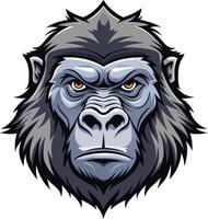 Jungle Gorilla Face Available on EPS File vector