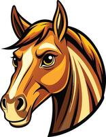 Bold Horse Head Art Available on EPS File vector